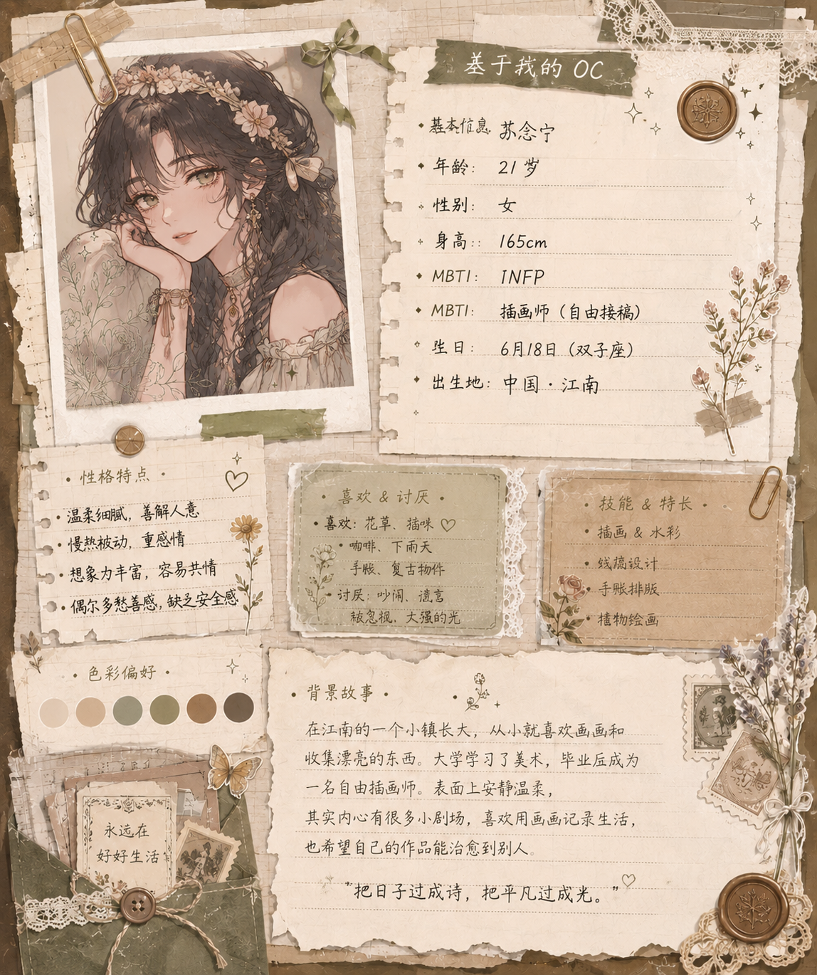 吱吱OC-oc sheet 便利贴
